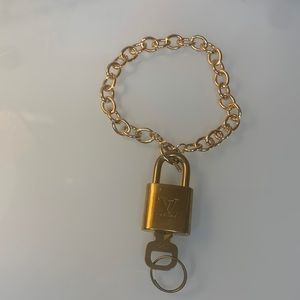Louis Vuitton Lock and Key #329 on Unbranded Cable Bracelet